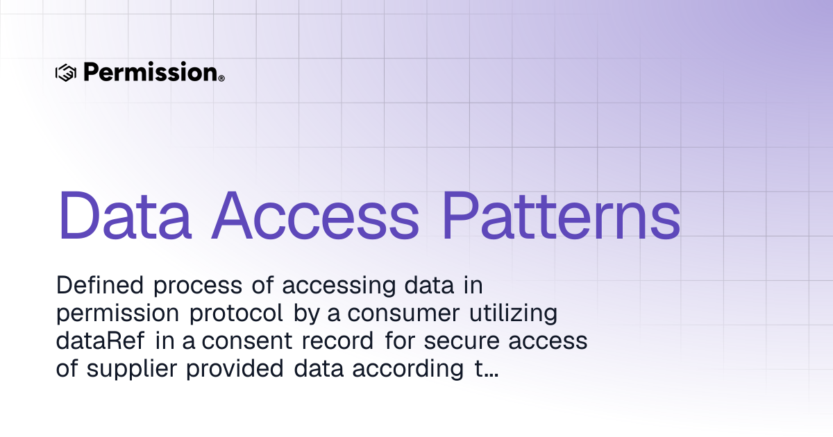 Data Access Patterns | Permission Docs